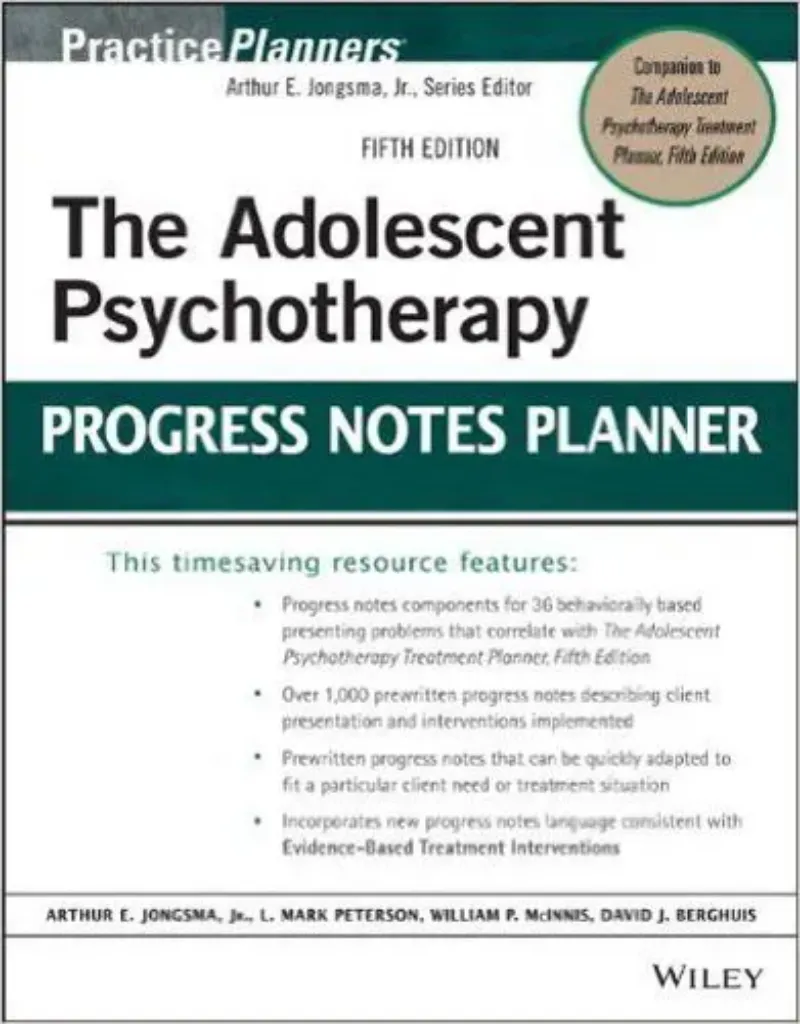 Imagem de The Adolescent Psychotherapy Progress Notes Planner