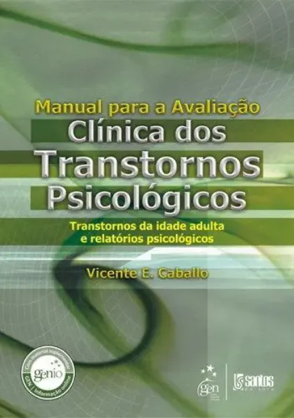 Imagem de Manual para a Avaliação Clínica dos Transtornos Psicológicos - Adulto
