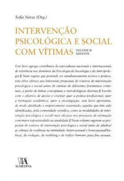 Imagem de Intervenção Psicológica e Social com Vítimas Volume II - Adultos