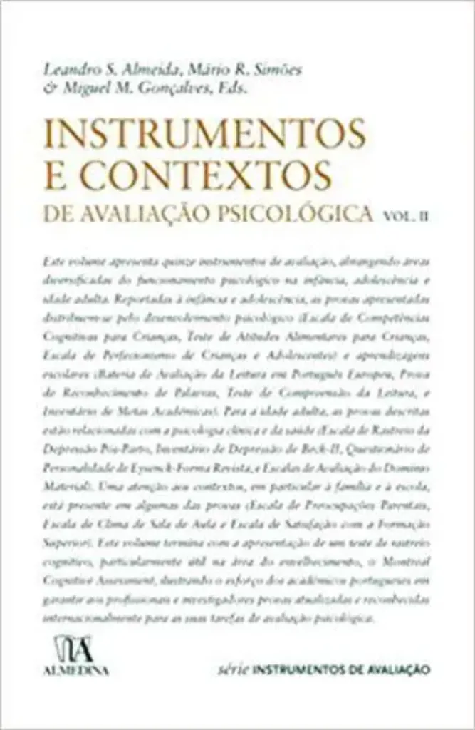 Imagem de Instrumentos e Contextos de Avaliação Psicológica Vol. II