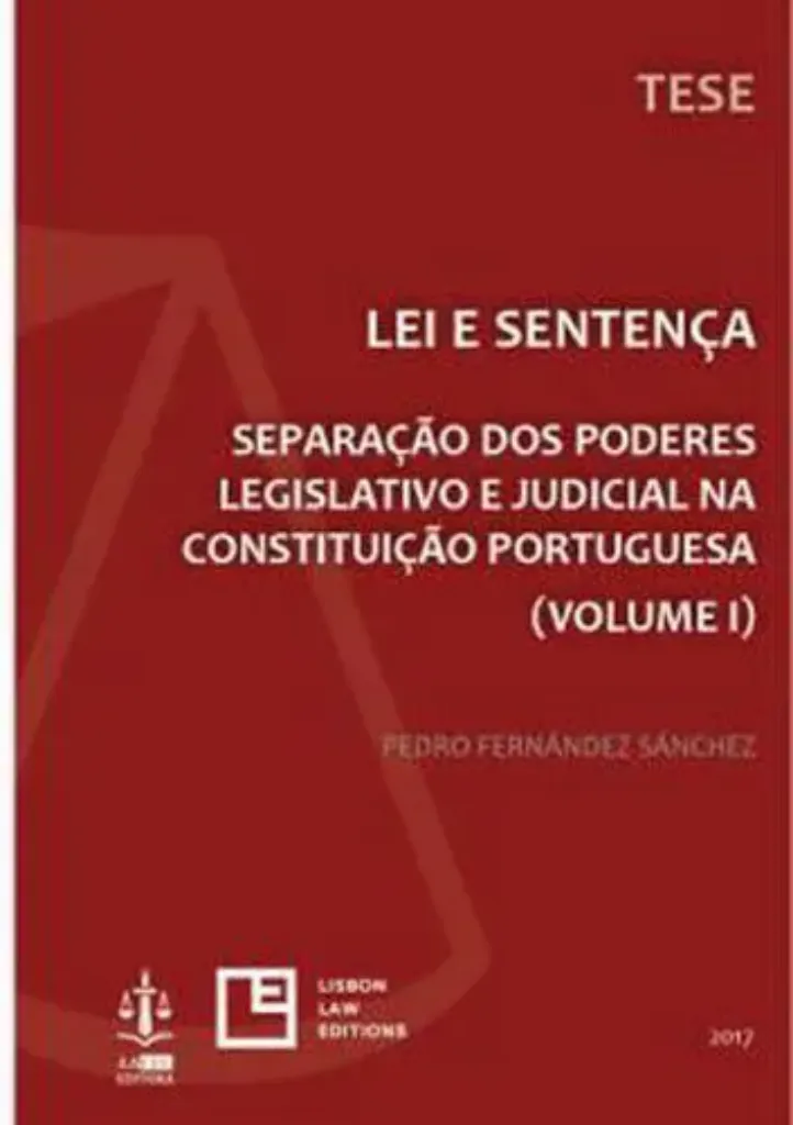 Imagem de Lei Sentença Separação dos Poderes Legislativo e Judicial Vol. 1