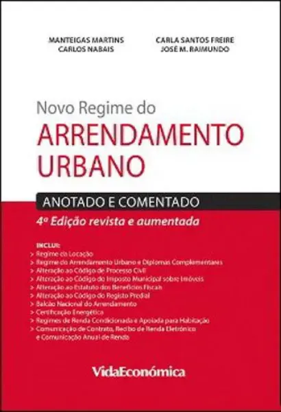 Imagem de Novo Regime do Arrendamento Urbano Anotado e Comentado