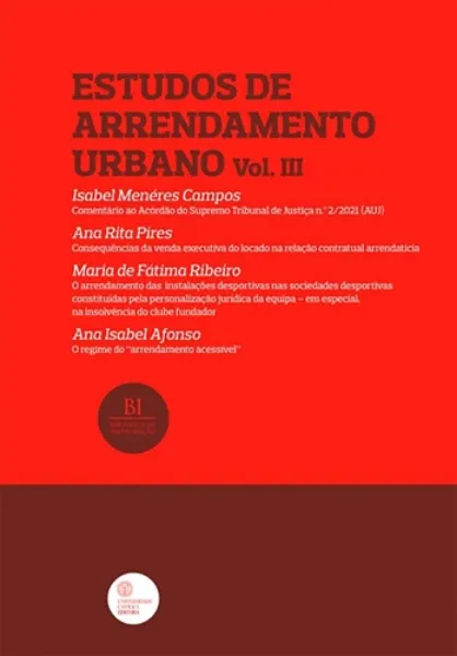 Imagem de Estudos de Arrendamento Urbano Vol. III