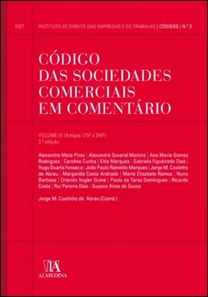 Imagem de Código das Sociedades Comerciais em Comentário Vol. III